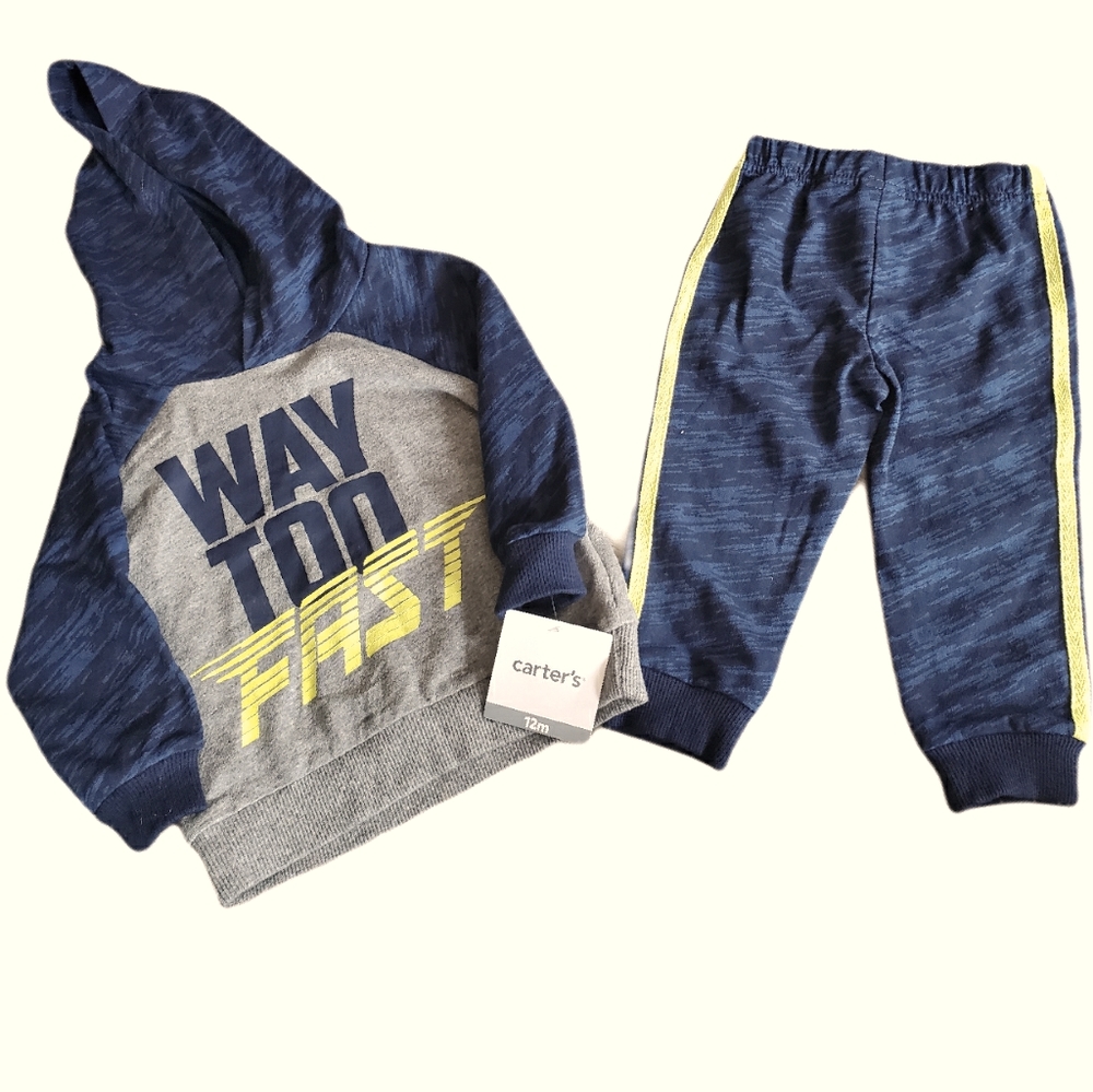 "Way Too Fast" Graphic Hoodie and Sweatpants Set